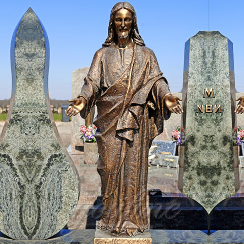 Custom Garden Antique Bronze Statue Jesus with Open Arms Statue for Sale