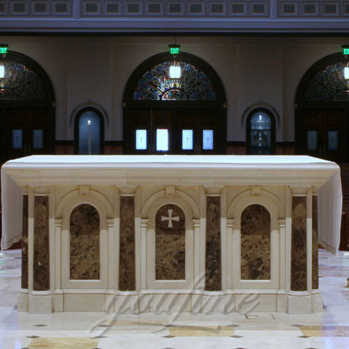 Indoor Large Marble Altar Catholic for Church Decoration