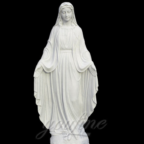 Popular Design White Marble Mary Statue Of Virgin Mary white catholic for sale