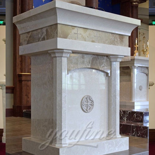Wholesales Top Quality Hand Carved Marble Pulpit for Church Decor for Sale
