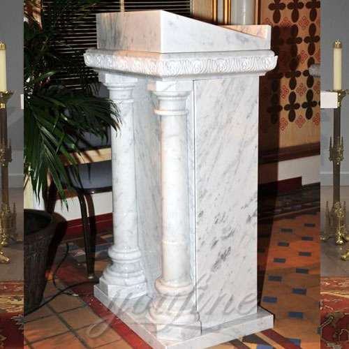 Wholesales White Natural Marble Pulpit for Sale