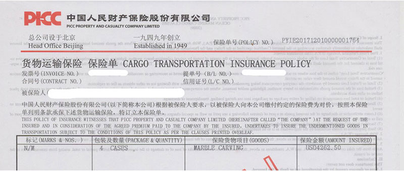 Packaging insurance